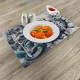 thumbnail image 2 of Ambesonne Blue Place Mats Set of 4, Nautical Sailors Nightmare Art, Standard Size, Dark Blue Grey and Ivory, 2 of 5