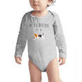 thumbnail image 2 of My Big Brother is a Beagle Dog Funny Baby Long Sleeve Bodysuit Boy Girl (Gray, 6-12M), 2 of 5