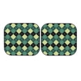 thumbnail image 7 of Fotbe Green Squares 2-Piece Car Windshield Sun Shade | Sun Blocker for Car Windshield | Foldable Automotive Interior Accessories for Sun Protection-Large, 7 of 7
