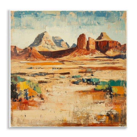 Stupell Industries Wild West Desert Impression Wall Plaque Art design by Petal Prints Design, 12 x 12