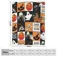 thumbnail image 2 of Halloween Blanket Happy Halloween 75*100 Soft Throw Blanket - Halloweens Themed Gift with Trick or Treat Pumkin Ghost Witch Black Cat Spider Bat Skull, 2 of 7