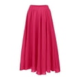 thumbnail image 4 of Ladies Girls Solid Color Elastic Waist Long Flowing Bosimi Casual Dress Table Skirts for Rectangle Tables 6ft Desk Skirt Ruched Skirt Rave Skirt Floral Skirt Winter Skirts for Women Western Skirt Jean, 4 of 7