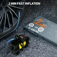 thumbnail image 3 of 5 Heavy Duty Portable 12V 1 Car Tire Inflator Pump Air Compressor 140W 150 PSI, Gold, 3 of 12