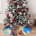 thumbnail image 5 of Sikiie Starry Sky Cloud Dog 30-48 inches {designName} Print Christmas Tree Skirt Snowman Xmas Tree Skirt with Edge Christmas Decorations for Holiday Party30", 5 of 7