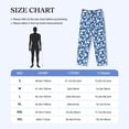 thumbnail image 4 of Gukieu Blue Butterflies Print Men's Home Trousers, Elastic Drawstring Home Pajamas Clothing Suitable for Adult Men-3X-Large, 4 of 6