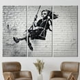 thumbnail image 3 of Banksy Girl On Swing, 3D Printed Canvas, Large Wall Art, Printed Canvas, Street Canvas Decor, Swing Girl Canvas Poster, Graffiti Art, Canvas Wall Decor - 5P-Gallery Wrapped, 3 of 9