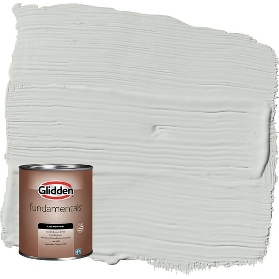 Glidden Fundamentals Tornado / Gray Satin Exterior Paint, 1 Quart