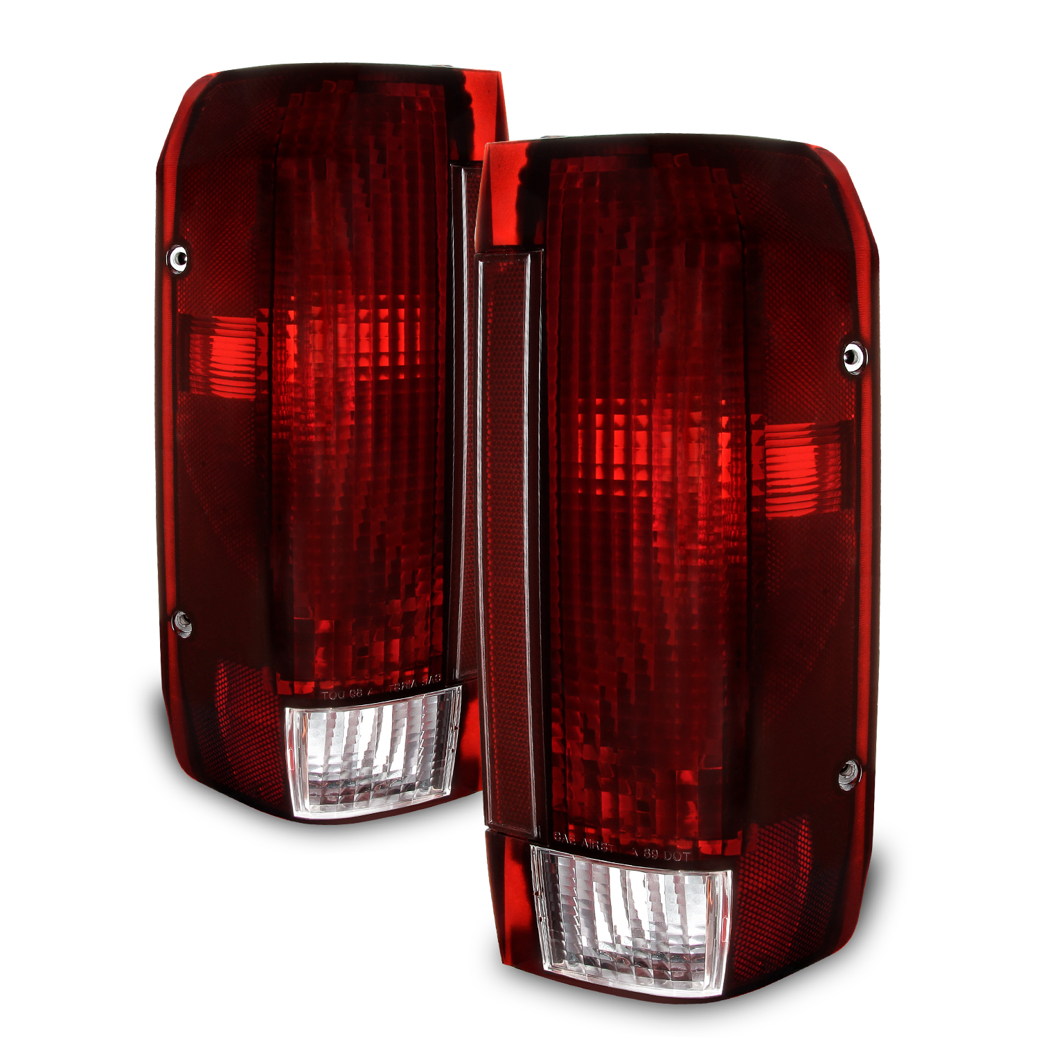 Fit 9196 Ford Bronco F150 F250 Pickup Truck Dark Red Tail Lights