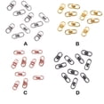 thumbnail image 3 of sweethay 10 piezas de cierre de gancho giratorio conector de llavero de doble punta para manualidades DIY hecho a mano llavero accesorio Ropa, zapatos y accesorios Miscelánea Plata 16 mm m, 3 of 6