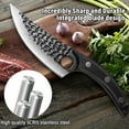 thumbnail image 3 of Kitchen Knife 6" Viking Knife with Sheath Handmade Forged Butcher Knife Cleaver Boning Knife for Meat Cutting High Carbon Steel Chef's Knife for Camping, Outdoor, Deboning, BBQ, 3 of 8