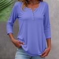 thumbnail image 2 of XIAONU T Shirts For Womens Long Sleeve Turtleneck Knit T Shirt baggy Fit pleasure Split Hem Tops For Daily Wear Comfortable Soft Stretch Basic Tee, 2 of 5