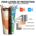 thumbnail image 3 of 16oz Tumblers Orange Modern Art Geometric Stainless Steel Vacuum Insulated Double Wall Travel Tumbler Cups Mug with Lid and Straw,Cleaning Brush for Coffee,Tea, 3 of 4