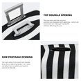 thumbnail image 5 of Bixox Washable Black And White Stripes Printed Luggage Cover, Fashion Suitcase Protector Fits for X-Large luggage, 5 of 8