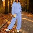 thumbnail image 5 of Lutiedan 2 Piece Sweatsuit for Women Casual Baggy Fleece Tracksuit Long Sleeve Hoodie with Pocket and Barrel Sweatpants S-3XL, 5 of 7