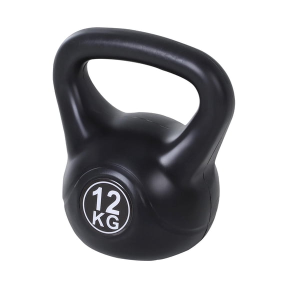 Soozier 26lb Fitness Kettlebell, poids d'exercice en plastique avec sable et poignée