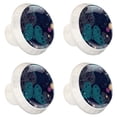 thumbnail image 1 of 4 Pcs Butterfly Knobs for Kitchen Cabinet Cupboard Dresser Bookcase Drawer Pulls Handles Round Home Decor, 1 of 5