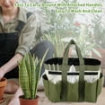 thumbnail image 4 of Tool Bag With 8 Pockets 600D Oxford Durable Gardening Hand Tool Storage Bag Waterproof Wear-Resistant With Handles And Elastic Straps, 4 of 8