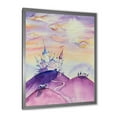 thumbnail image 2 of Designart 'Fairy Tale Kingdom Palace On Purple Mountain Top' Children's Art Framed Art Print, 2 of 4