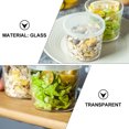 thumbnail image 4 of 3 Pcs Bol à Salade de Fruits Style Japonais Bol de Service en Verre Bol Transparent, 4 of 8