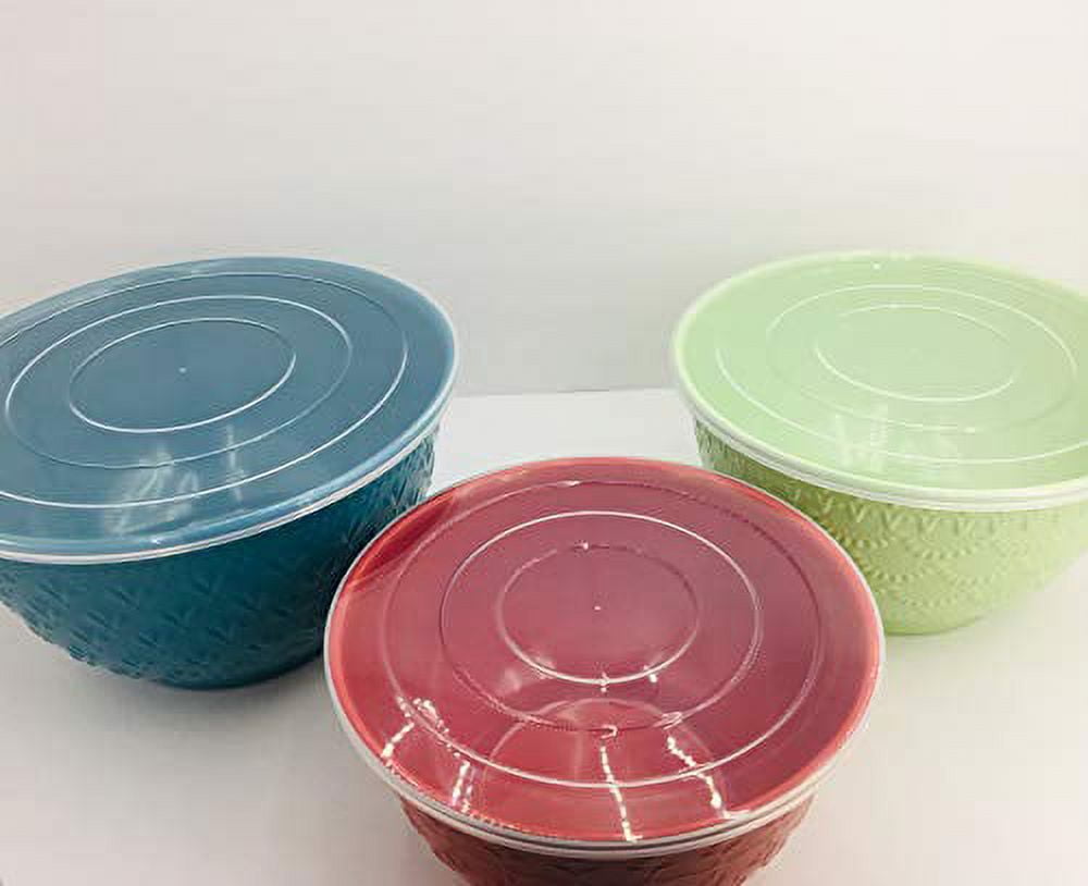 The Pioneer Woman Splatterware Melamine Mixing Bowls with Lids (Set of 3)