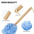 thumbnail image 3 of Heldig Long Handle Wooden Bath Brush,Shower Body Brush with Loofah Mesh for Skin Exfoliating, Back Sponge Scrubber for Men and Women, 3 of 7