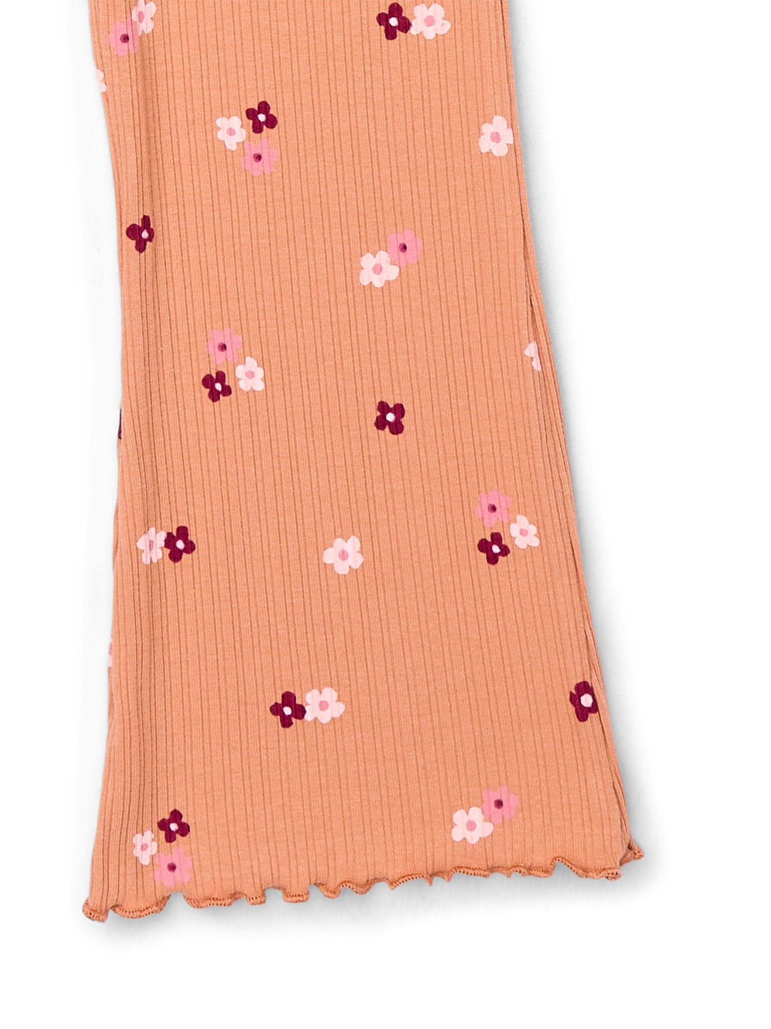 Wonder Nation Little Girls Flare Leggings with Front Patch Pockets, Sizes 4-10