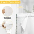 thumbnail image 6 of Blue Teal Turtle Coastal No Hook Shower Curtain with Snap in Liner Summer Beach Ocean Nautical Coral Waterproof Bathroom Shower Curtain with See Through Top Window for Bathtub 72" x 72", 6 of 9