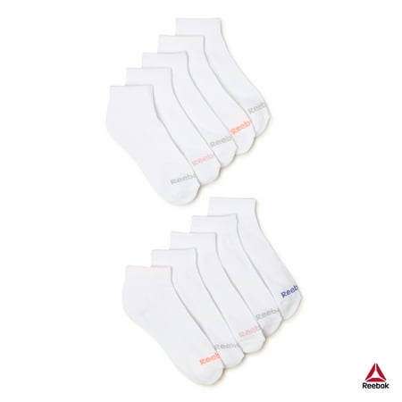 Reebok Women's Pro Series Cushion Ankle Socks, 10-Pack