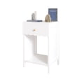 thumbnail image 5 of Modern White Nightstand with Drawer and Open Shelf,Scalloped Edge Bedside Table for Bedroom, Cute Minimalist Side Table for Kids Room or Girls' Room, 5 of 9