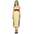 thumbnail image 3 of Bimba Women Beige Long Tunic Fancy Sleeveless Kurti Summer Wear Chic Blouse Gift, 3 of 8