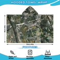 thumbnail image 2 of Snow Camo Tree Trunks Pattern Hooded Bath Towel，60"x35" for Ages 3 To 12 Kids, Quick Dry Lightweight Soft Microfiber Hood Beach Towel Cover Up for Kids, 2 of 7
