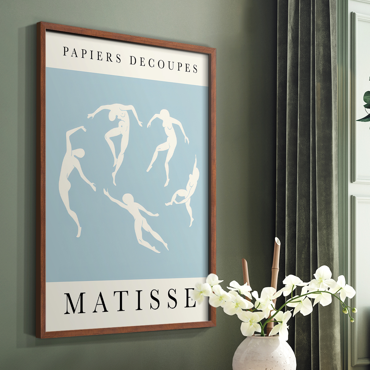 Matisse CXCII Framed Print in Brown Solid Wood 8 x 10 Framed Print