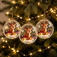 thumbnail image 4 of Glowing Christmas Story Ornament, Light-Up Mini Holiday Scene in Clear Acrylic Ball, Reindeer Design for Christmas Tree Hanging Holiday Decor, 3.15 Inch, 4 of 6