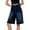 A-Dark Blue1006, variant on Women's High Waist Denim Shorts Raw Hem Street Daily Knee Length Jorts
