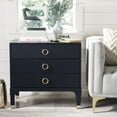 thumbnail image 4 of Safavieh Lorna 3-Drawer Contemporary Night Stand, Navy, 4 of 10
