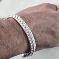 thumbnail image 4 of Plain Silver Mens bracelet, Heavy Chain Bracelet, Sterling silver, Silver jewelry, Silver bracelet, 925 silver, Bracelet for anniversary, Christmas Gift, Unisex Bracelet Bangle, 4 of 5
