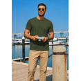 thumbnail image 4 of YeneSen Men's Cotton Stretch Short Sleeve Henley Shirt, Lightweight 4-Button Regular Fit Casual Summer Tee, 4 of 6