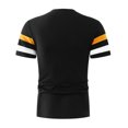 thumbnail image 5 of Cmfcve Round Neck T-shirts for Men Short Sleeve Pullover Sports T-shirt Elastic Patchwork Tee Tops, 5 of 9