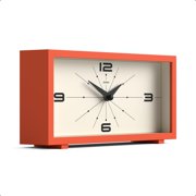Jones Clocks® Odeon desk clock | Modern rectangular design | Orange