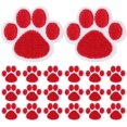 thumbnail image 1 of 20pcs Embroidered Dog Paw Patches Sew On Applique Clothes Dress Sewing Applique, 1 of 7