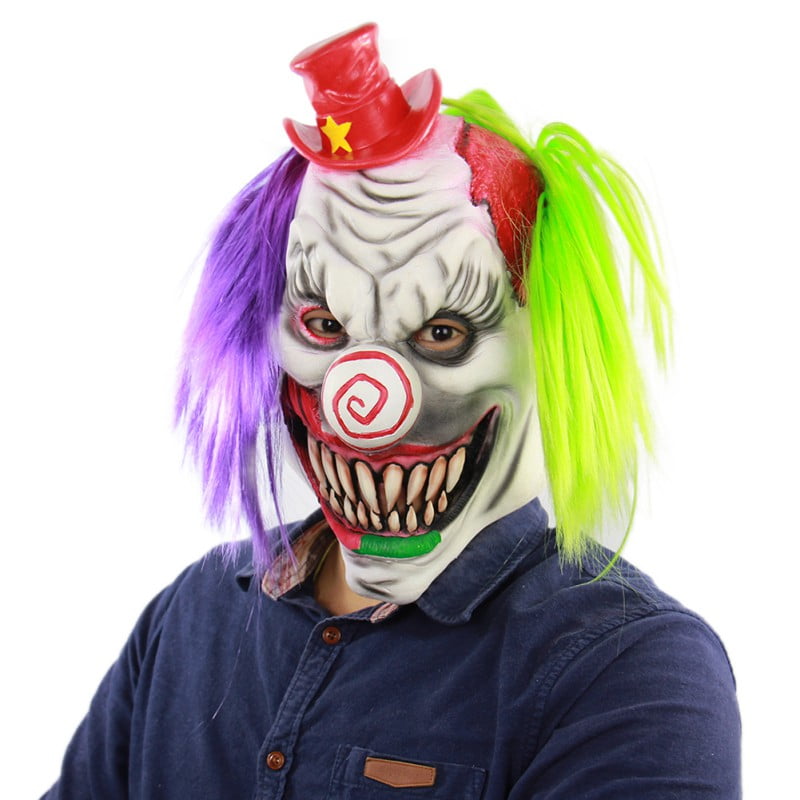 Clown Mask Bar Party Supplies Waterproof Environment-friendly Scary Latex P...