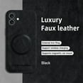 thumbnail image 3 of ELEHOLD PU Leather Case For iPhone 16 Plus Slim Magnetic Shockproof Cover, [MagSafe Compatible], [Lens&Screen Protection], Drop protection Case - Black, 3 of 11