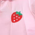 thumbnail image 6 of YAYUBA Girl's Uniform Polo Dress Collar Puff Short Sleeve Dress Ruffle Button Down Cute Shirtdress Kids Preppy School Uniform Dress 12-18 Months Pink, 6 of 9