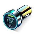 thumbnail image 4 of Qc3.0 car charger digital display car charger 66W40W Fast Charge Dual USB car charger pd qc3.0 car charger-silvery, 4 of 4