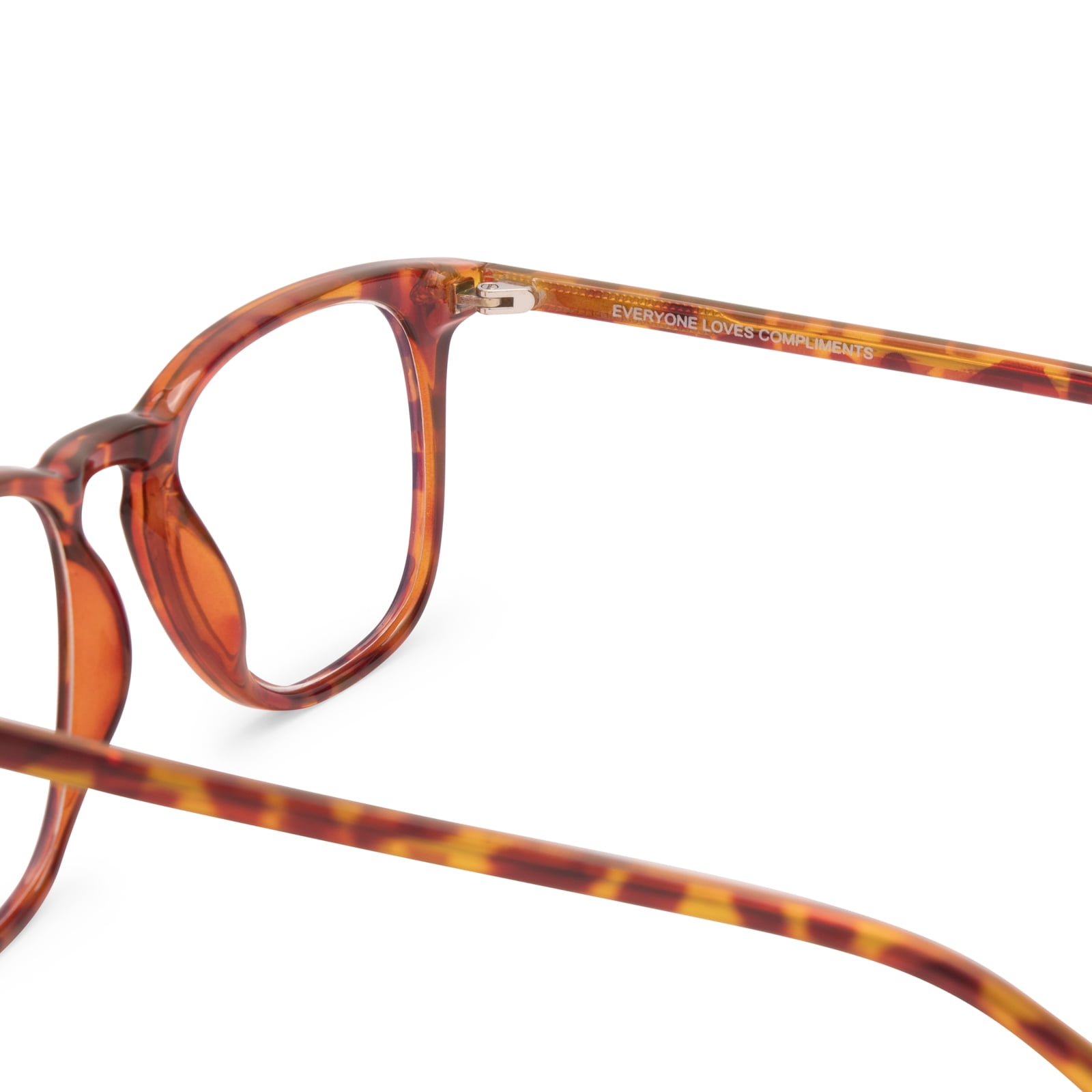 Compliments by DIFF Eyewear Griffin Blue Light Reading Glasses Amber Tortoise +2.0