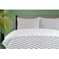 thumbnail image 3 of Ambesonne Sketchy Duvet Cover Set, Crossing Zig Zag Lines, 2-Calking, Charcoal Grey White, 3 of 6