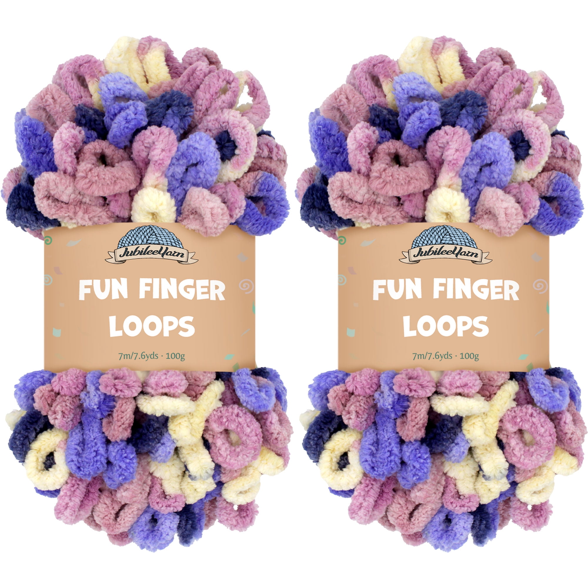 JubileeYarn Fun Finger Loops Yarn Polyester Jumbo Loop Yarn 100g