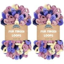 JubileeYarn Fun Finger Loops Yarn - Jumbo Polyester - 100g/Skein - Boreas - 2 Skeins