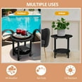 thumbnail image 7 of Nalone 2-Layer Outdoor Side Table, Outdoor Coffee Table HDPE Weather-Resistant Adirondack Deck Table Side Patio End Table for Living Room Bedroom, Outdoor Side Table Outside, Black, 7 of 7