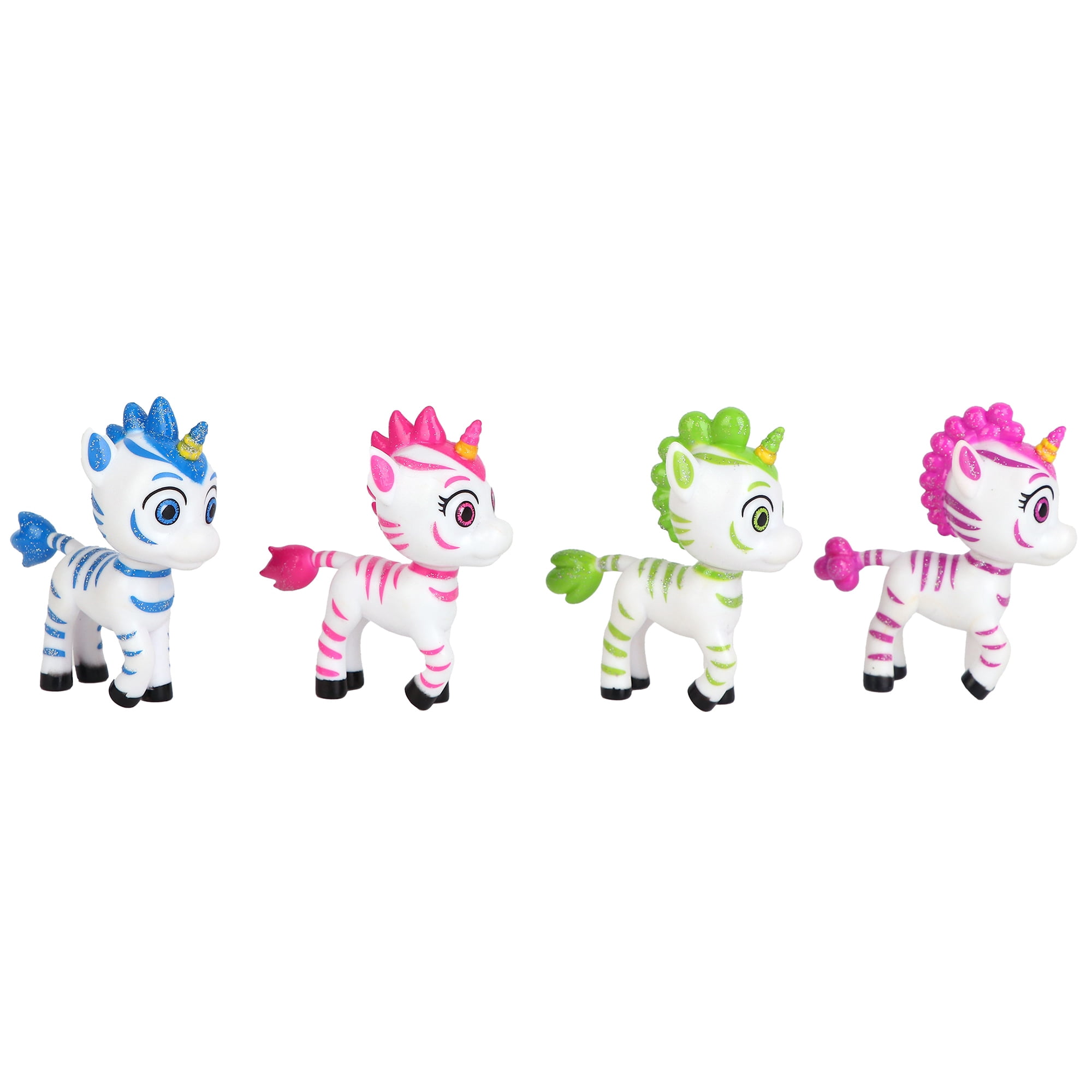 Zoonicorn: 4 Pack Figurines - 2.75" Character Miniatures, Playset Includes Aliel-Ene-Promi-Valeo, Magical Dreamland Toy Figures, Play-Display, Kid 3+